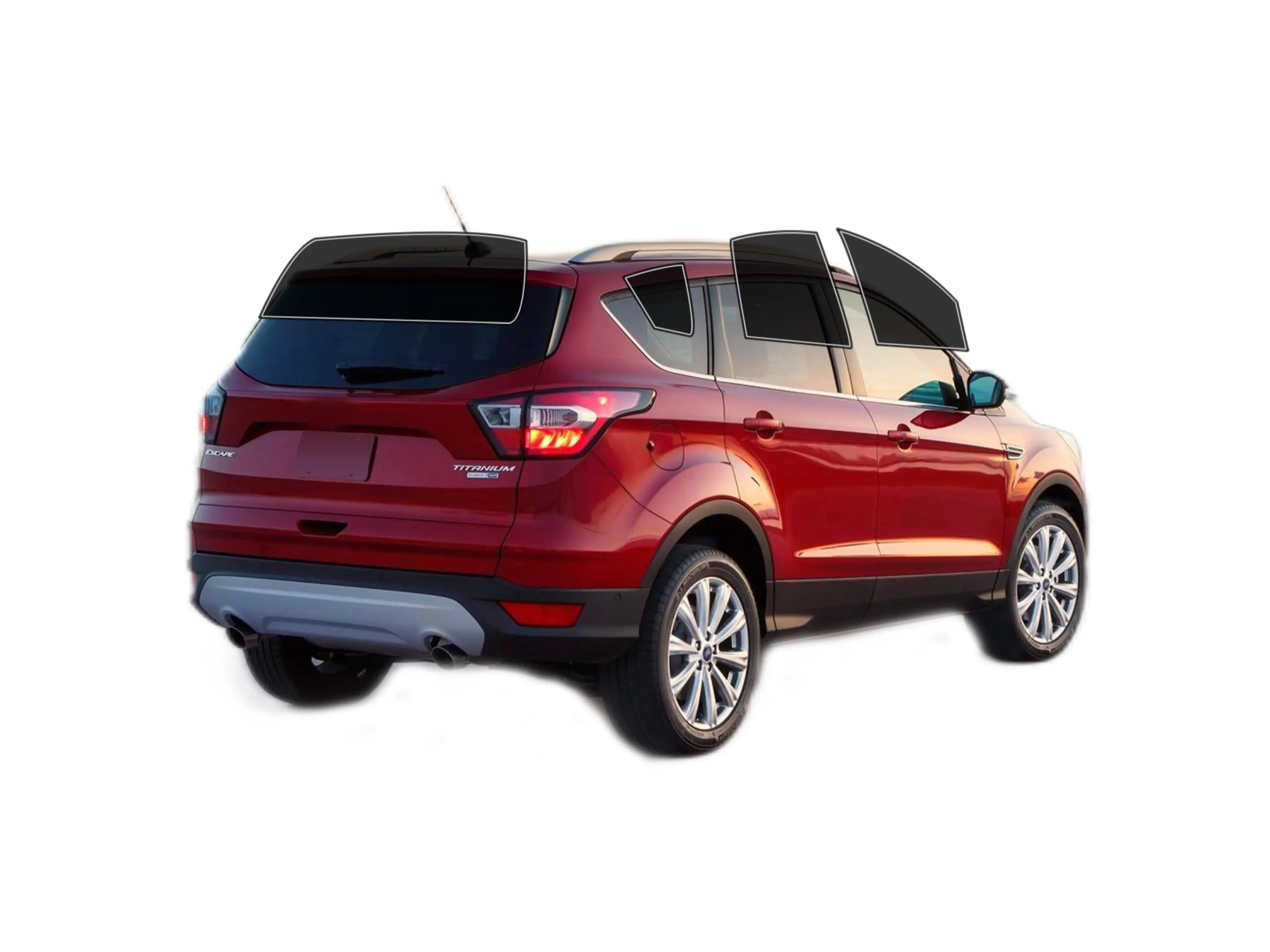 Precut 2Ply  Window Tint Film for Ford Escape 2013-2019 Cars Sun Blocking Protection, Privacy, and Anti-Shatter Glass Film Any Tint Shade Kit