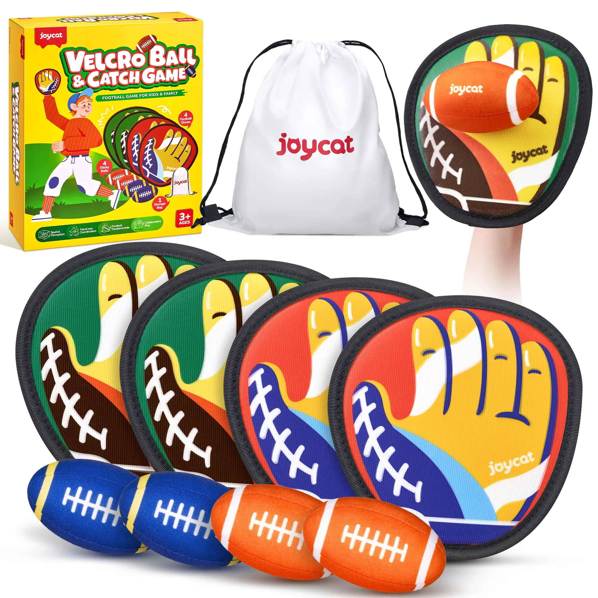 4 Paddles + 4 Balls (Football)