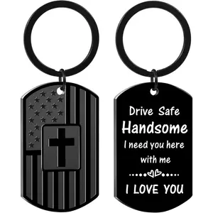 Valentines Day Gifts for Men Boyfriend Him Husband, Drive Safe Keychain for Birthday Christmas Fathers Day, Stocking Stuffers