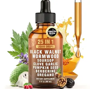 25-in-1 Liposomal Wormwood Black Walnut Clove Parasite Cleanse with Clove, Garlic, Pumpkin Seed, Oregano & Berberine – 98% Absorption for Superior Digestive Health & Balance, 90ml