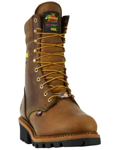Thorogood Men's 9" Usa Waterproof Insulated Logger Work Boot Steel Toe - 804-3554