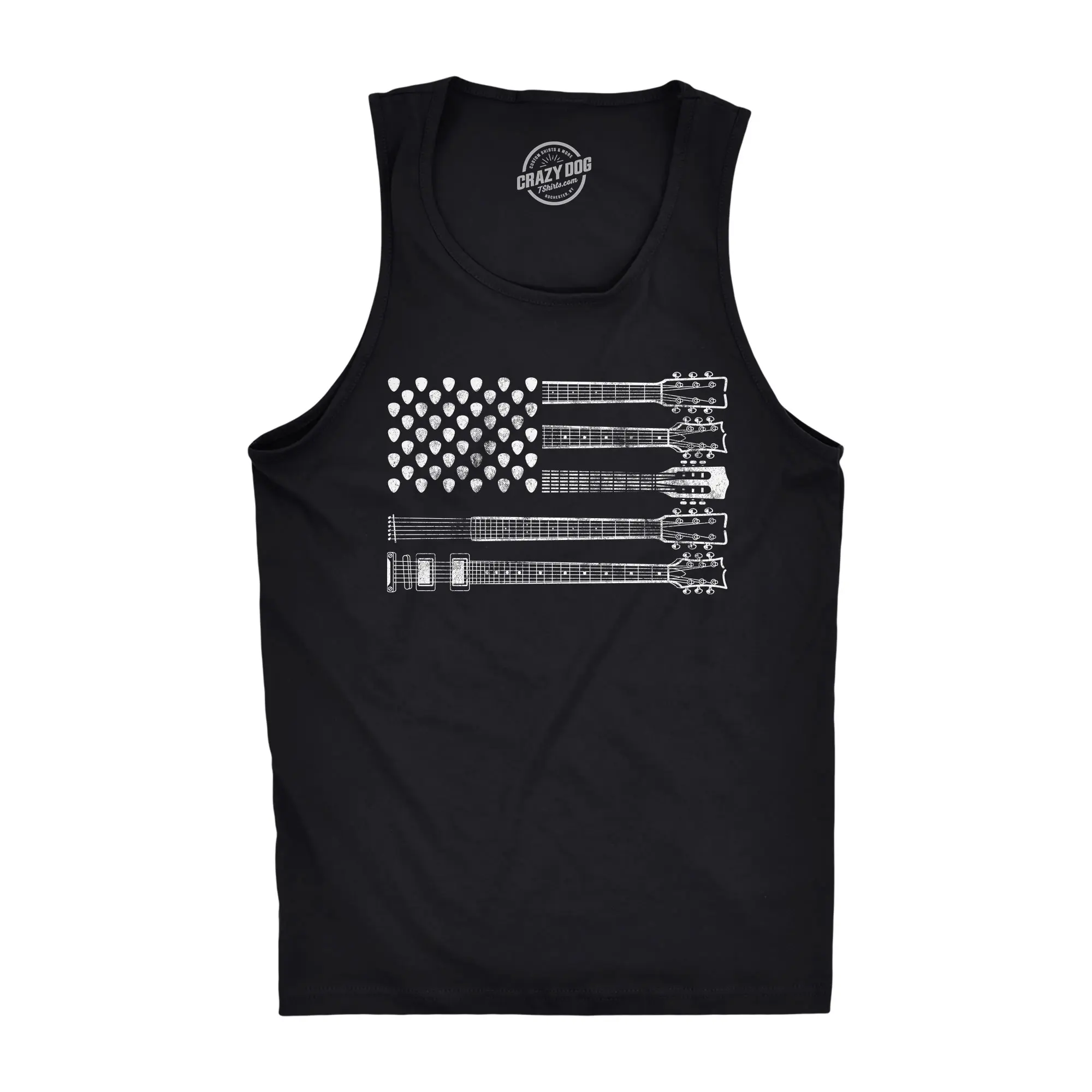 Mens Fitness Tank Guitar Flag Tanktop Cool Rock and Roll American Musician Flag Shirt Funny Workout Shirt for Men with Plus Sizes Patriotic Tank Top for Men Funny Music Sleeveless Tee Novelty Tank Tops for Guys Black