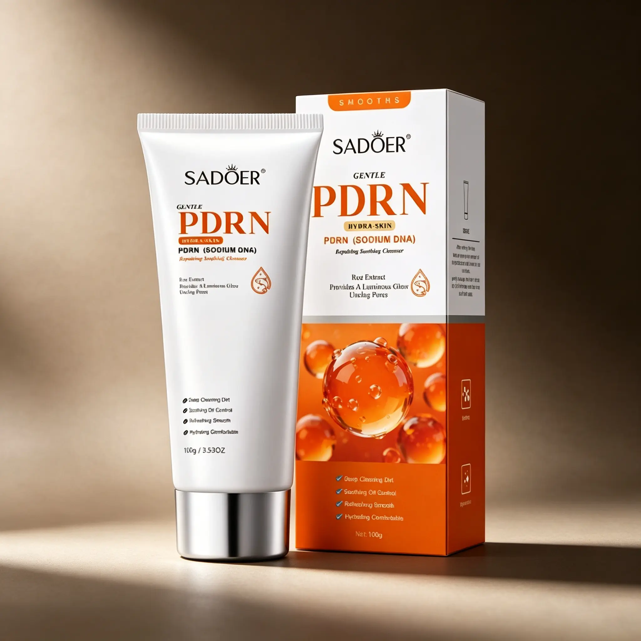 PDRN Repairing Soothing Facial Cleanser,Professional Skin Barrier Repair,Gentle Cleanser Remove Excess Oil,Hydrating, Comfortable For Daily Use
