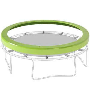 Soozier 14FT Trampoline Spring Cover, Safety Trampoline Pad Replacement, Waterproof and Tear Resistant, All Weather Trampoline Accessories, Green