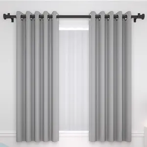 Deconovo 100% Blackout Curtains, Thermal Insulated, Soundproof, Heavy-Duty, Cold-Proof Drapes for Living Room & Bedroom, Privacy Grommet Curtains, Blackout Window Cover, Curtain Rods