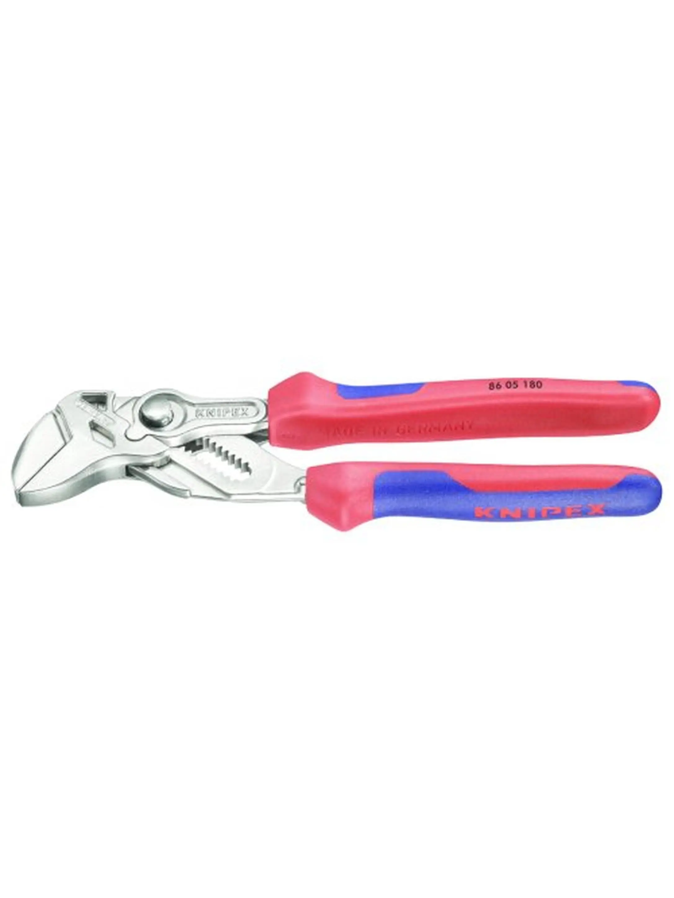 Knipex 414-8605180 Parallel Locking-Jaw Pliers Wrench for Mechanics, 7.25 in., Dual Component Handles, Comfort Grip, Lever Transmission, Gripping, Holding & All Widths Compatibility, Bending Functionality