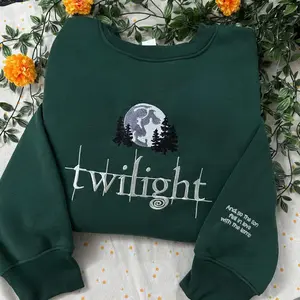 Twilight Embroidered Sweatshirt and Hoodie, Twilight Saga Shirt, Bookish Sweater, Eclipse Breaking Dawn New Moon Shirt