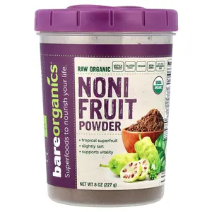 BareOrganics Organic Noni Fruit Powder, 8 oz (227 g)