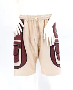 Flower of Life Embroidered Cotton Shorts