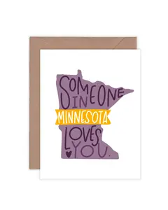 Love From MN Greeting Card for Any Occasion - Original Design with Vibrant Colors and Sturdy Paper Stock
