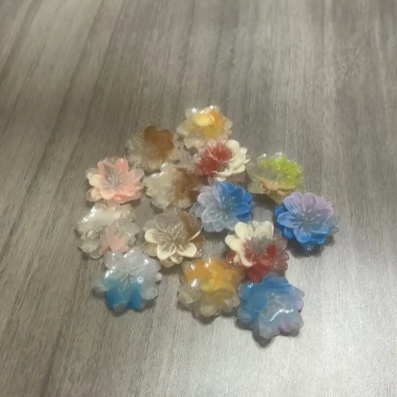Glow in the dark flower charms