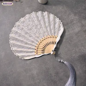 Vintage Black Lace Folding Fan for Women, Elegant Bamboo Hand Fan, Lightweight Decorative Fan for Dance, Wedding, Party, Summer Cooling and Gift