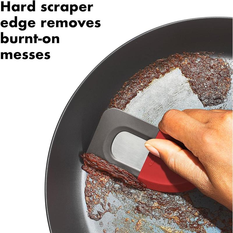 Outdoor kitchen 3in1 squeegee and scraperredgrey