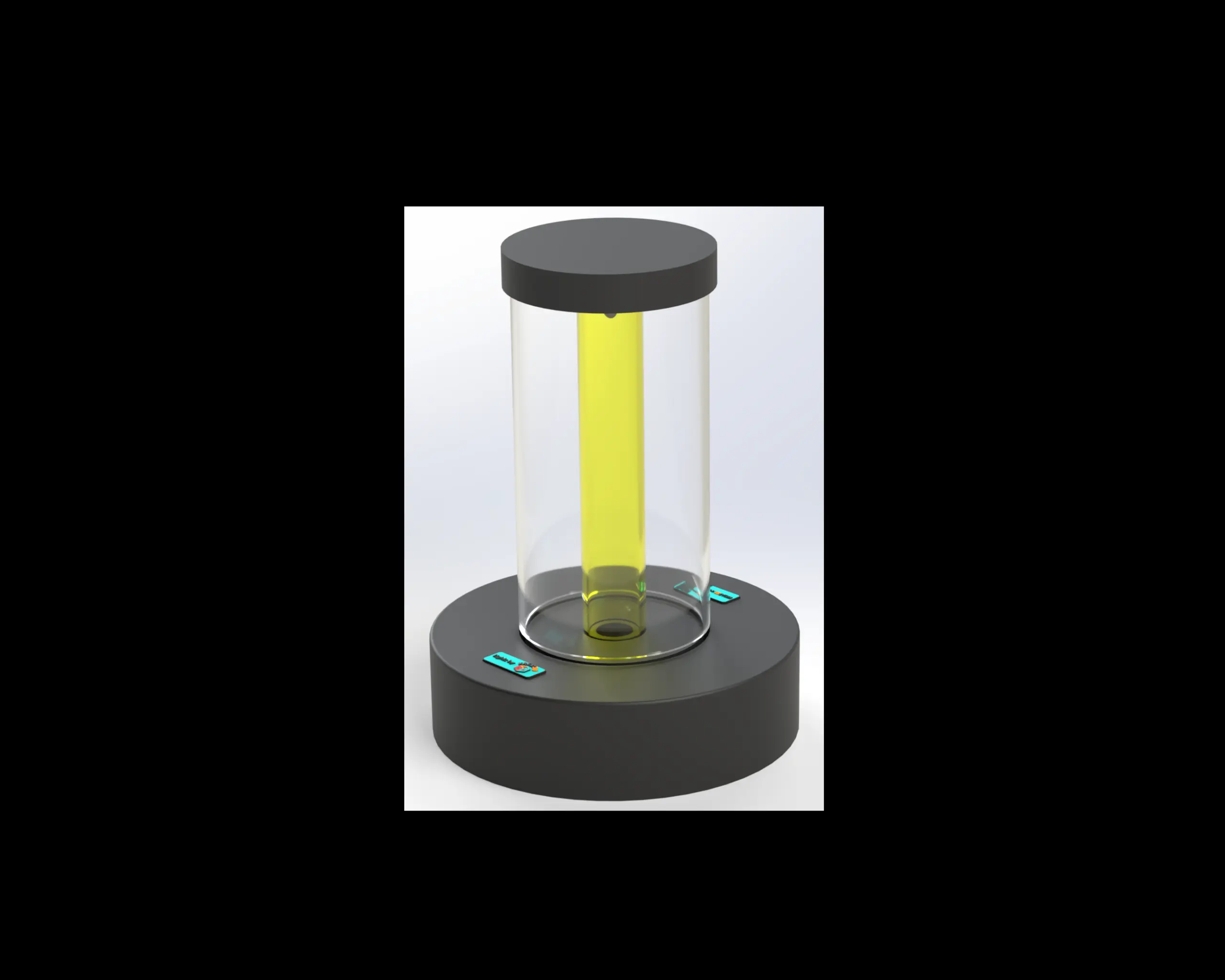 1’ Round Fillable Colored Tube Table LED Light