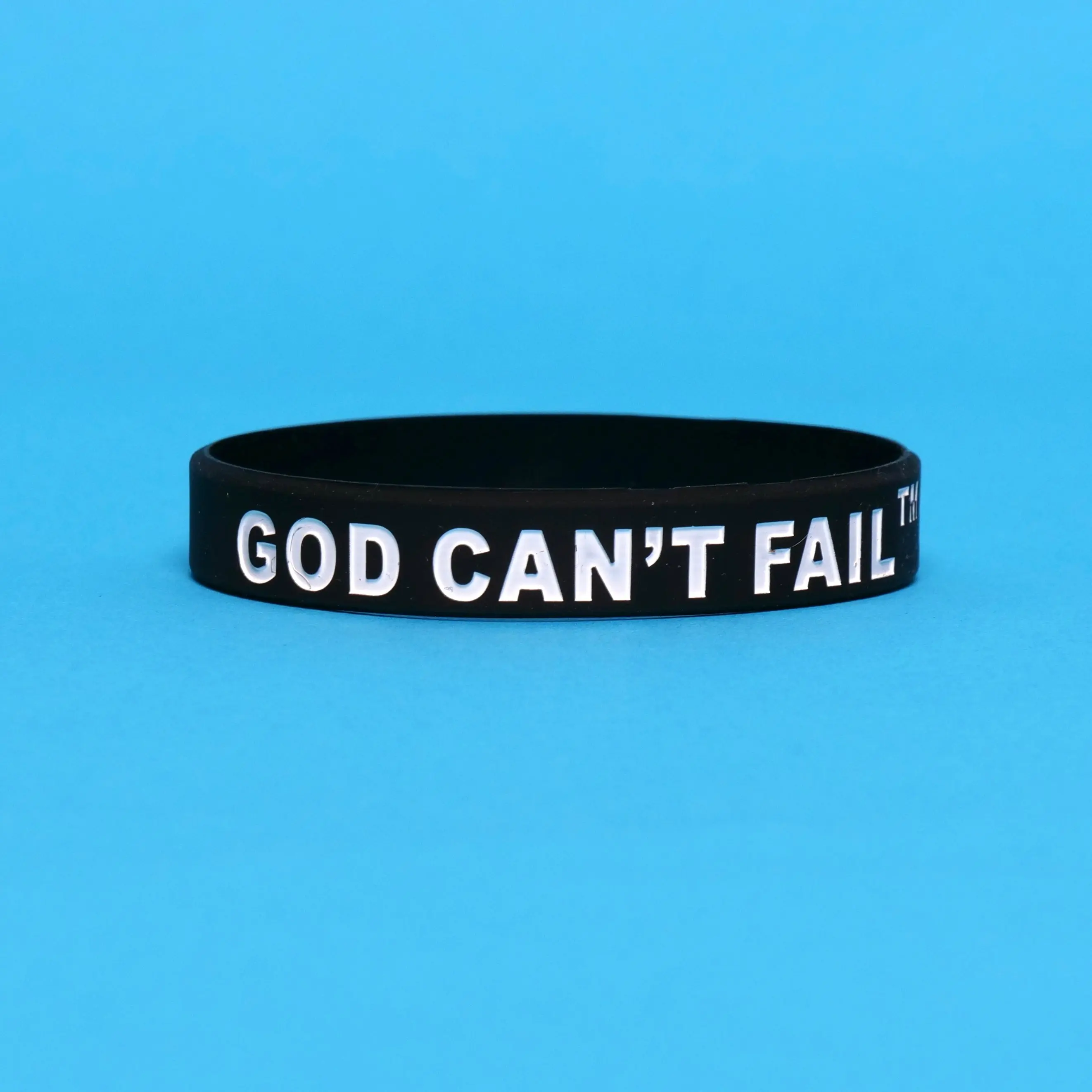 White on Black Wristband