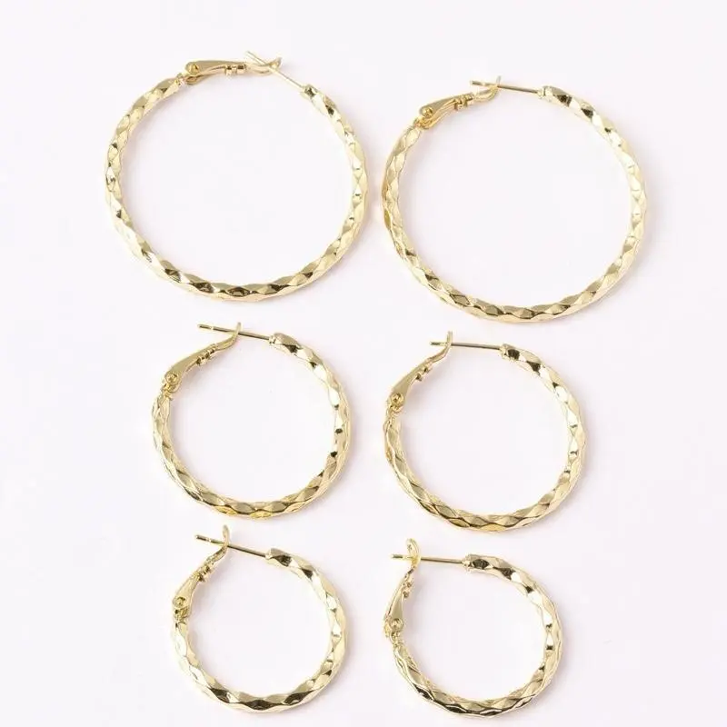 14K Gold Plated Twisted Hoop Earrings - Elegant Jewelry for Women, Perfect for Any Occasion