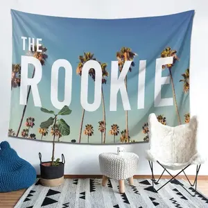 A tapestry with The Rookie print, light,easy to hang, suitable for indoor or outdoor decoration,Bedroom Vintageroomdecor