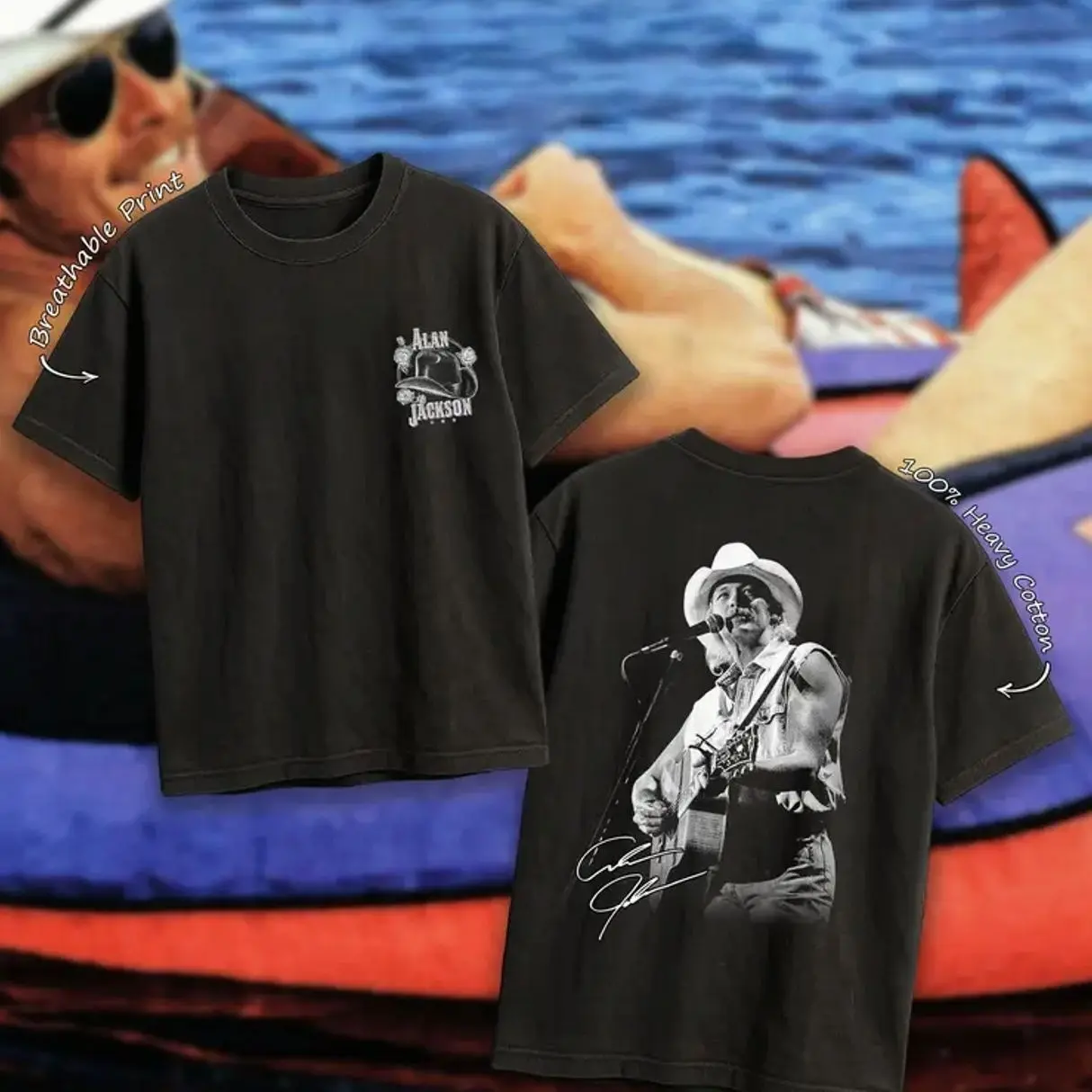 Alan Jackson Signature Graphic T-Shirt, Handsome Alan Jackson Country Music Shirt for Fans, Unisex Streetwear Vintage