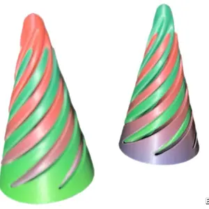 Interchangeable 2 Pack – 3D Printed Helix Twist Fidget Toys | Stress Relief Spiral Spinner