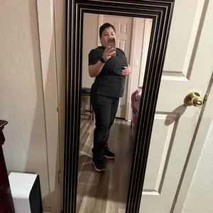 COZYFIT Scrubs for Women DawnDusk Set Medical Uniform - V-Neck Top & Straight Leg Pants with 9 Pockets,Easy Care SpringStatements