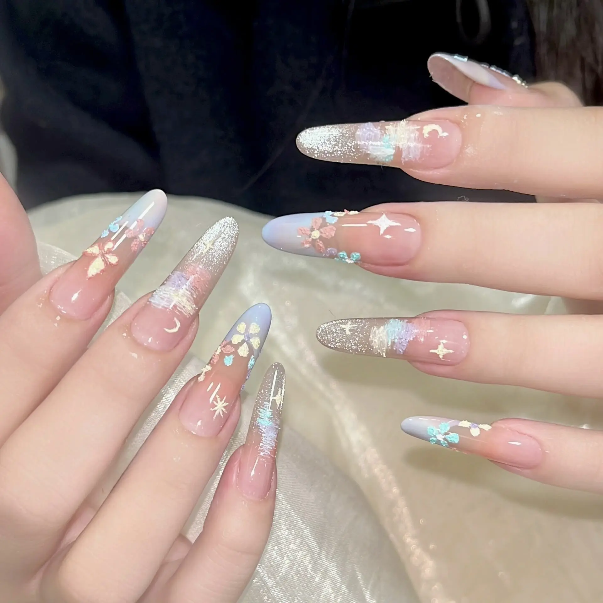 Milky White Press On Nails 10Pcs | Glossy Natural Finish | Easy Apply, Comfortable & Durable | Daily, Business & Elegant Nail Art | Summervibes
