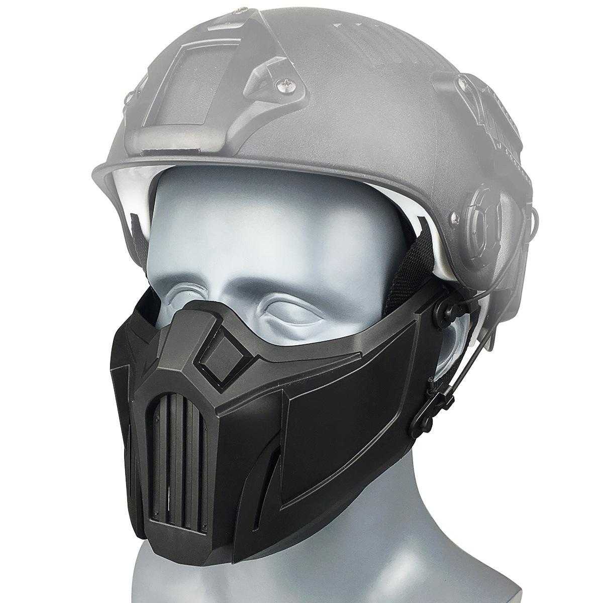 Cyberpunk Edge Full Face Tactical Mask - Breathable with Visor, Protect in Style for Airsoft, Halloween Cosplay, Accessories