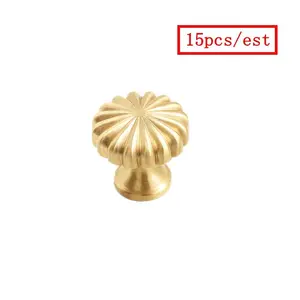 Flower Shaped Door Knob, 15pcs/set Vintage Drawer Knob, Single Hole Cabinet Door Handle, Home Decor Accessories for Living Room Bedroom Kitchen, Doorknob