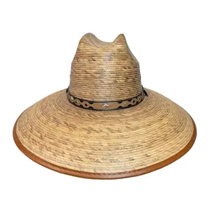 Palm Hat For Sun Shade/Summer Sun Protection Hat/Sombrero de Palma/ Trendy Palm Material Hat/Made In Mexico