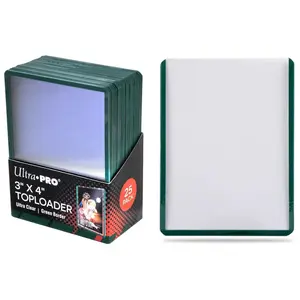 Ultra Pro 3x4 Standard Size Top Loader - Green Border 25 total Top Loaders