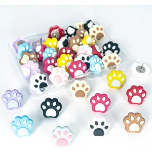 30Pcs Cute Cat Paw Push Pins Decorative Thumb Tacks for Bulletin Board Cork Board Walls Office Classroom Home Cubicle Decor