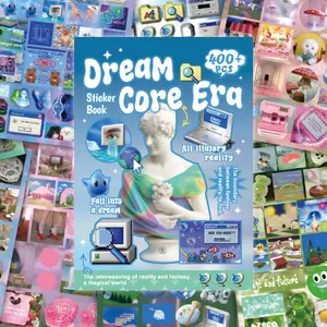 Random Cover 400+ Pcs Dream Core Japanese Stickers Book-30 Sheets Scenery, Electrical Appliances, Animals Scrapbook Stickers, Decorative Stickers for Journaling, Junk Journal Supplies, DIY Crats