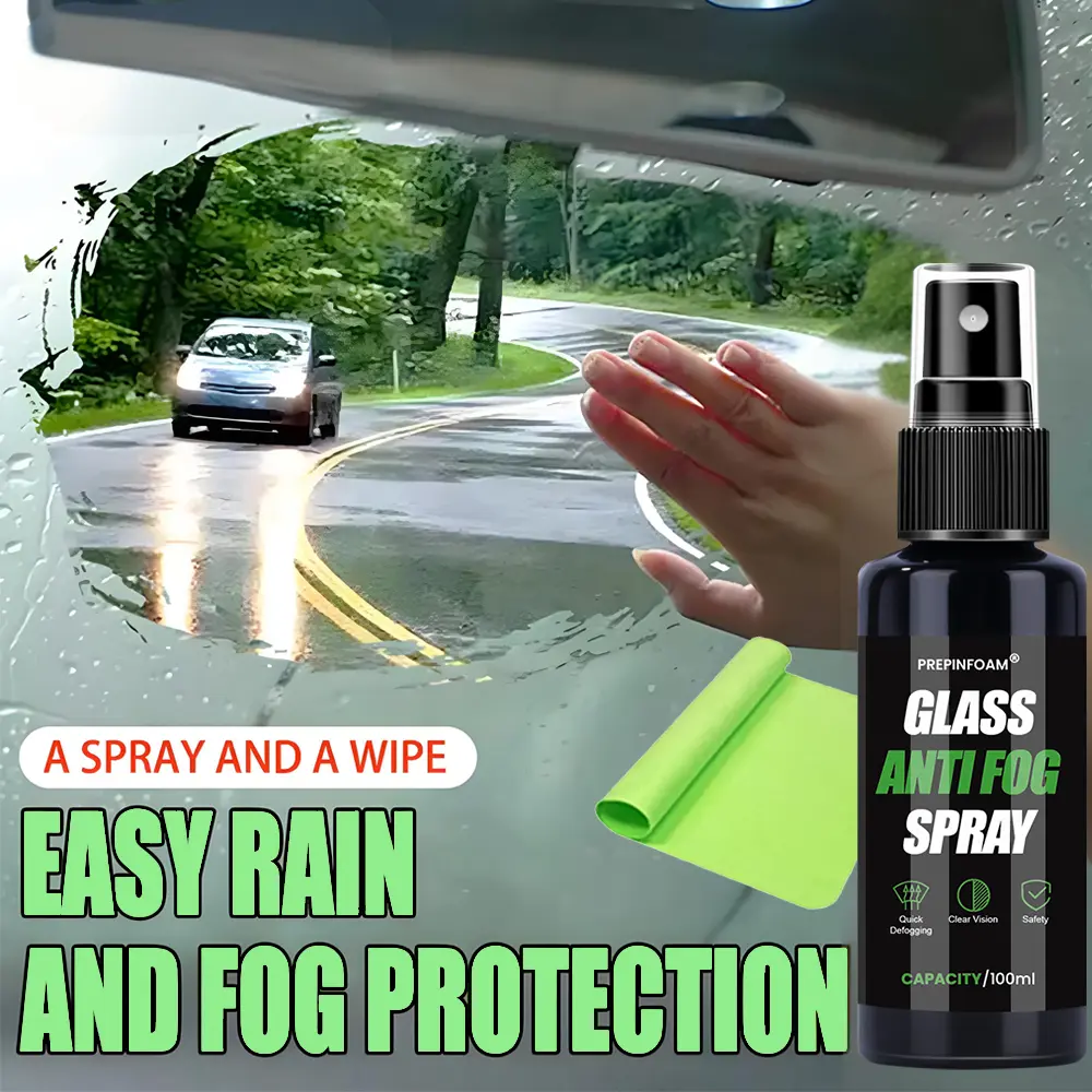 Glass Anti Fog Coating Spray, Auto Water Repellent Coating Agent, Waterproof Rainproof Anti-Fog Glass Cleaner, Auto Windshield Protection, Car Windshield Cleaner, Auto Detailing Supplies, Car Cleaning Spray, Car Detailing Chemicals