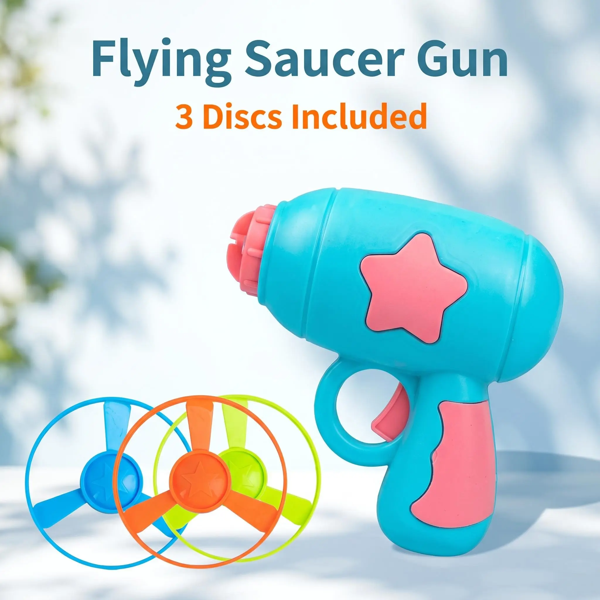 Large Interactive Pet Flying Disc Launcher Toy - Animal Print Dog Training Gun, Indoor & Outdoor Exercise Toy for Active Play & Bonding
