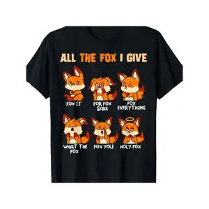 100% Cotton Soft &Comfortable look at all   i give funny   no fox   t shirt 100 cotton comfortable stylish   christmas black -1