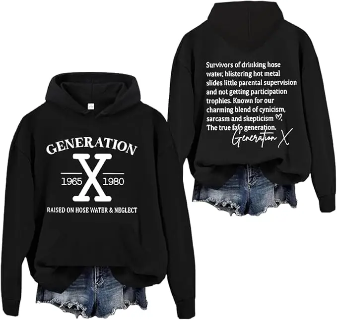 Gen-X Raise On Hose Water & Neglect Hoodie, Gen-X Hoodie Unisex Classic Cotton