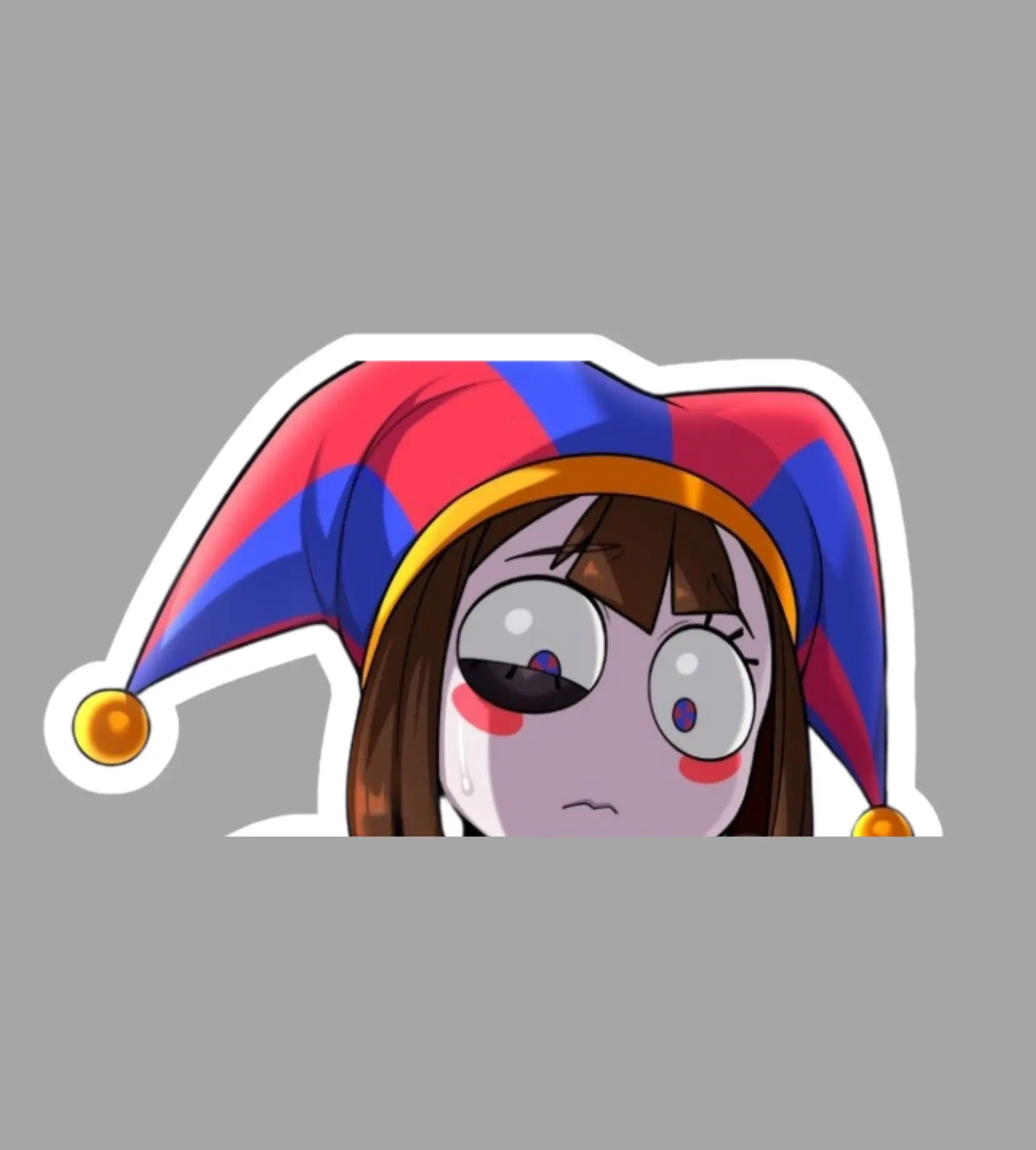 Pomni Anime Sticker Cute Cartoon Aesthetic Vinyl Decal For Laptop Water Bottle Waterproof TADC Merch Fan Gift