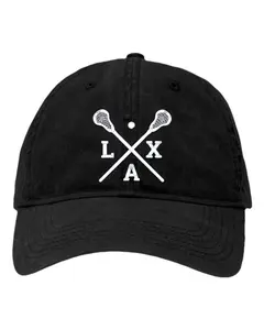 Lacrosse Sticks L-A-X Embroidered Deluxe Dad Hat