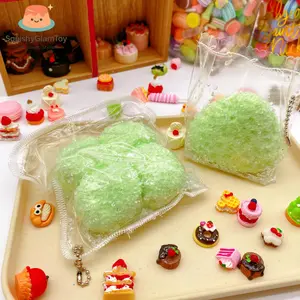 Green Apple Squishy Set | Frosted Sugar Dessert, Kawaii Stress Relief