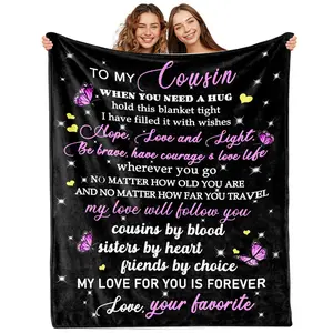 Cousin Gifts for Women Cousin Gifts for Christmas, Niece Blanket, 60×50