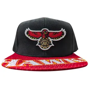 Mitchell & Ness NBA Atlanta Hawks Black/Red Snapshot HWC Snapback