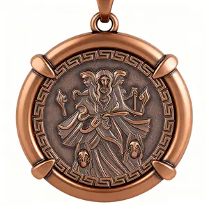 Nandudu Hecate Goddess Necklace for Women, Vintage Greek Mythology Pendant Necklace, Gothic Aesthetic Jewelry