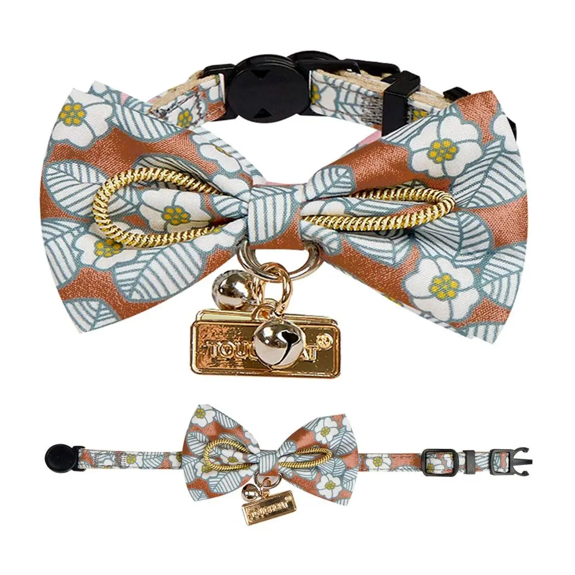 Touchcat Floral Patterned Cat Collar with Bow Touchcat Floral Patterned Cat Collar with Bow