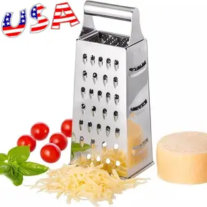 Kitchen stainless steel four-sided box food grinder vegetable cheese slicer pulverizer-
