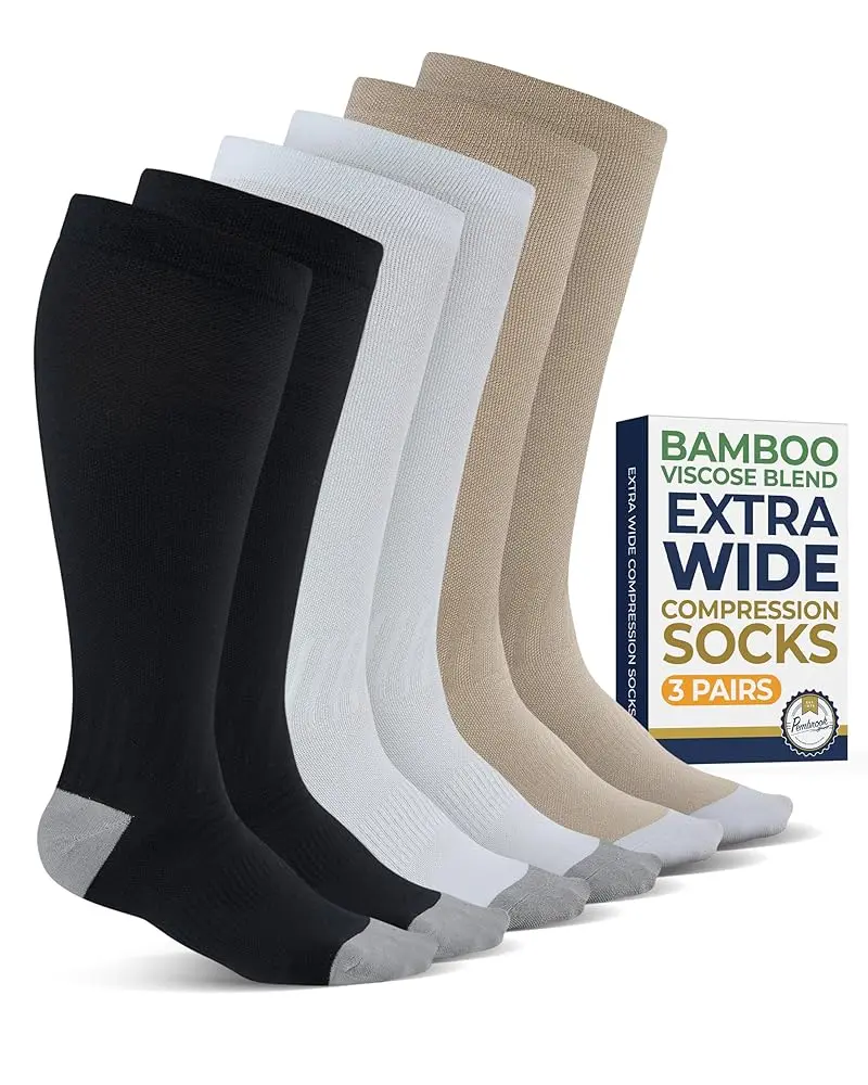 Black/White/Tan - 3 Pairs