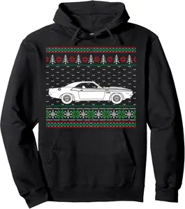 Challenger Ugly Christmas Sweater Hoodie - Classic Car Shirt