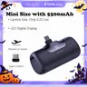 iWALK 5500mAh Mini Power Bank Charger - 22.5W USB-C Fast Charging, PD Connector, Magnetic Plug, Digital Display, Built-in Cable, Emergency Power, Everyday Carry Mini Gadgets for Purse, for iPhone 18/17/16 Pro Max, Samsung S24/S23