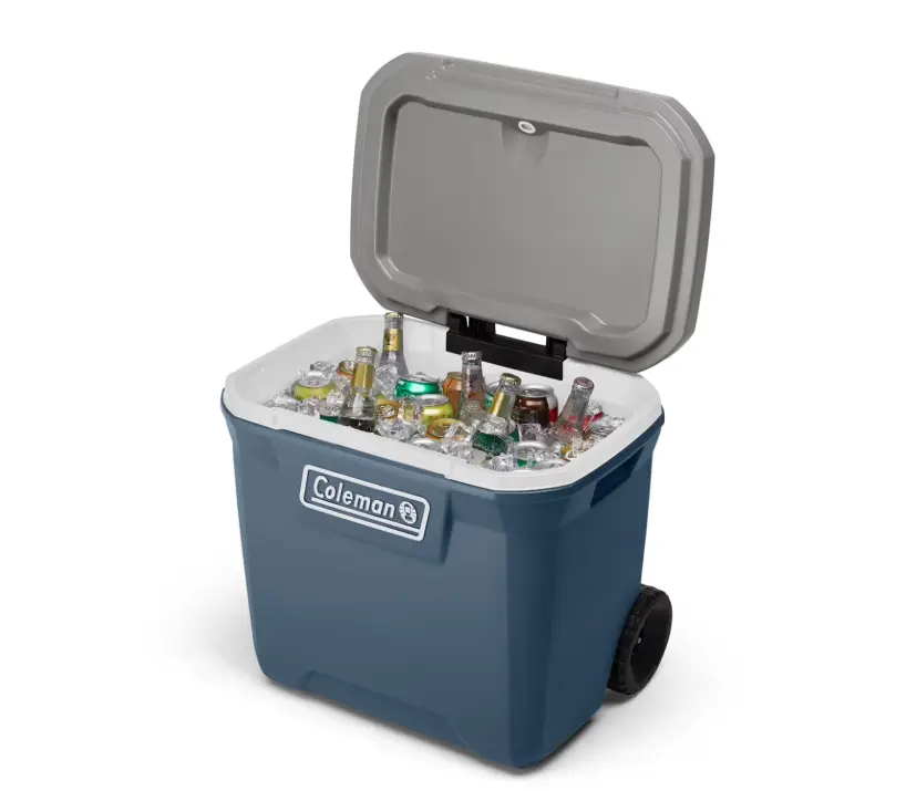 Coleman 316 Series 60QT Hard Chest Wheeled Cooler, Lakeside Blue