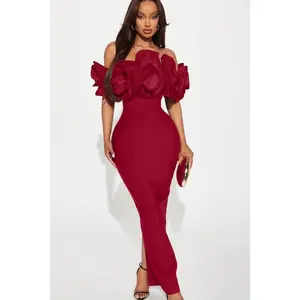 Rosetta Bandage Gown - Red