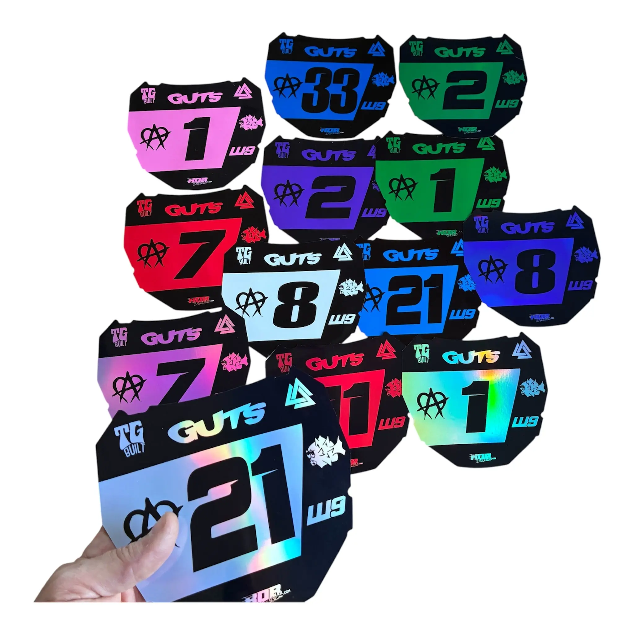 ODI Plate Decals - Metallics — 7 Logo Design ODI Plate Decals - Metallics — 7 Logo Design
