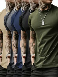 Gildan 5-Pack Men's Solid Color Tees S-4XL Massive Value Bundle 100% Premium Cotton Summer T-Shirts Bulk Daily Basics Soft Breathable Casual Shirts Idea for Wardrobe Essentials Menswear Top